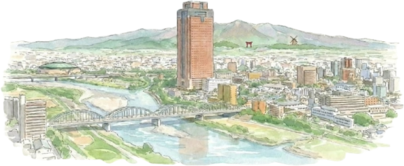 前橋市の街並み