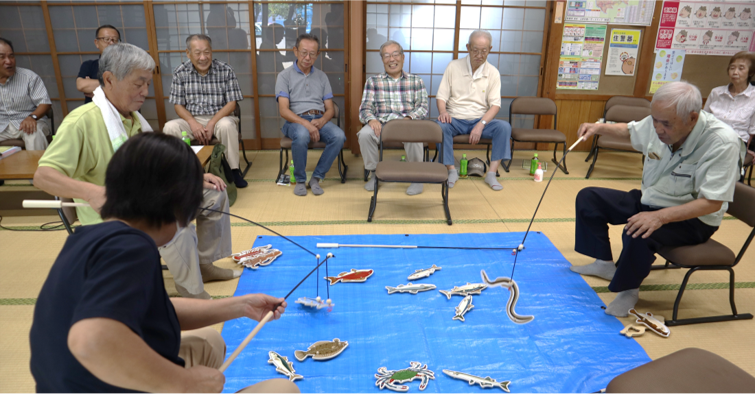 釣りゲームを楽しむ